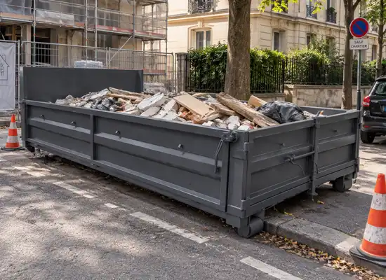 Benne basse pour gravats
